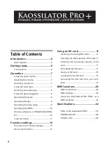 Preview for 4 page of Korg Kaossilator Pro+ Owner'S Manual