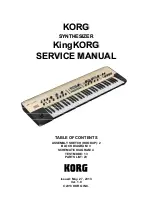 Preview for 1 page of Korg KingKORG Service Manual