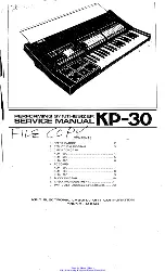 Preview for 1 page of Korg KP-30 Service Manual