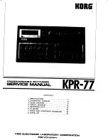 Korg KPR-77 Service Manual preview