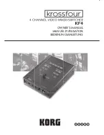 Предварительный просмотр 1 страницы Korg Krossfour KF4 Owner'S Manual