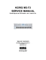 Korg M3-73 Service Manual предпросмотр