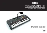 Korg microSAMPLER Owner'S Manual preview