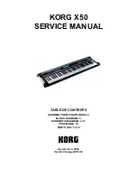 Korg MICROX X50 Service Manual preview