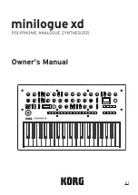 Korg Minilogue XD Owner'S Manual preview