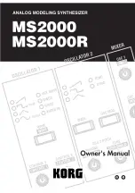 Korg MS2000 Owner'S Manual preview