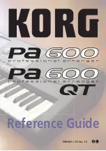 Korg PA 600 QT Reference Manual preview