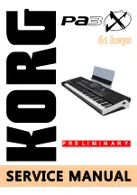 Preview for 1 page of Korg PA3X Service Manual