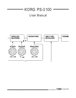 Korg PS-3100 User Manual preview