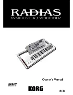 Korg Radias Owner'S Manual preview