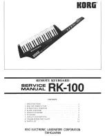 Korg RK-100 Service Manual preview