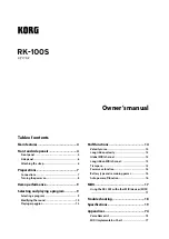 Предварительный просмотр 2 страницы Korg RK-100S Owner'S Manual