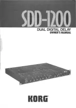 Korg SDD-1200 Owner'S Manual preview