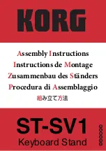 Korg ST-SV1 Assembly Instructions Manual preview