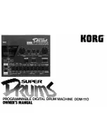 Preview for 1 page of Korg Super Drums DDM-110 Owner'S Manual