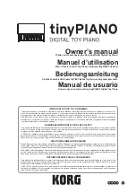 Korg tinyPIANO Owner'S Manual предпросмотр