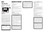 Korg TM-50TR Owner'S Manual preview