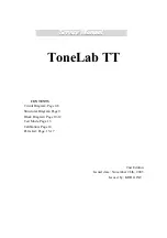 Korg ToneLab TT Service Manual preview