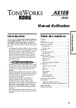 Preview for 15 page of Korg ToneWorks AX10B Owner'S Manual