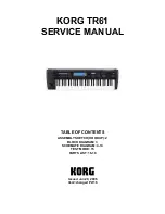 Korg TR61 Service Manual предпросмотр