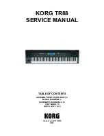 Korg TR88 Service Manual preview
