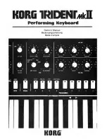 Korg Trident Mk II Owner'S Manual preview