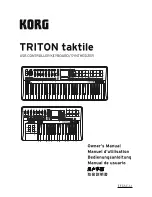 Preview for 1 page of Korg TRITON taktile Owner'S Manual