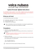 Предварительный просмотр 1 страницы Korg Volca Nubass System Firmware Update Instructions