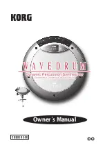 Korg Wavedrum Owner'S Manual preview