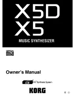 Предварительный просмотр 1 страницы Korg X5 Owner'S Manual