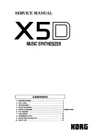 Korg X5D Service Manual preview