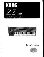 Korg Z1 Owner'S Manual preview