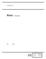 Korona Fresh Brew User Manual preview