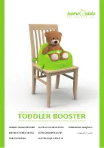 Koru Kids TODDLER BOOSTER Instructions For Use Manual preview