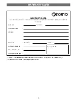 Предварительный просмотр 19 страницы Koryo KMC 2522IAM User Manual