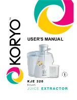 Koryo Krush KJE 320 User Manual предпросмотр