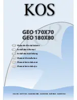 KOS GEO 170X70 Installation Manual preview