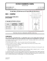 Preview for 1 page of Koso D52B Installation, Maintenance & Operating Instructions