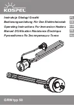 Kospel GRW 50 Series Operating Instructions Manual preview