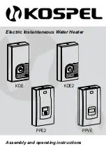 Preview for 1 page of Kospel KDE Assembly And Operating Instructions Manual