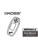 Preview for 1 page of Koss KSMP8321-2 User Manual