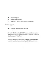 Preview for 4 page of Koss KSMP8321-2 User Manual