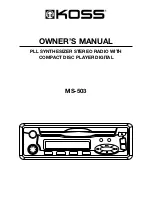 Koss MS-503 Owner'S Manual preview