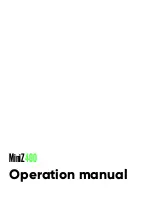 Preview for 1 page of KOVACO MiniZ400 Operation Manual