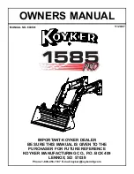 Koyker PRO 1585 Owner'S Manual preview