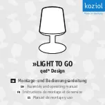 koziol LIGHT TO GO Assembly And Operating Manual предпросмотр