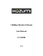 Preview for 1 page of Kozumi K-1550NR User Manual