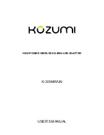 Preview for 1 page of Kozumi K-300MWUN User Manual