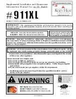 Предварительный просмотр 24 страницы kozy heat 911XL Installation Manual