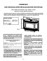 Предварительный просмотр 5 страницы kozy heat 961 DV Installation & Operating Instructions Manual